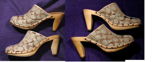 Authentic COACH High Heal CLOGS, SHOES, sz 8