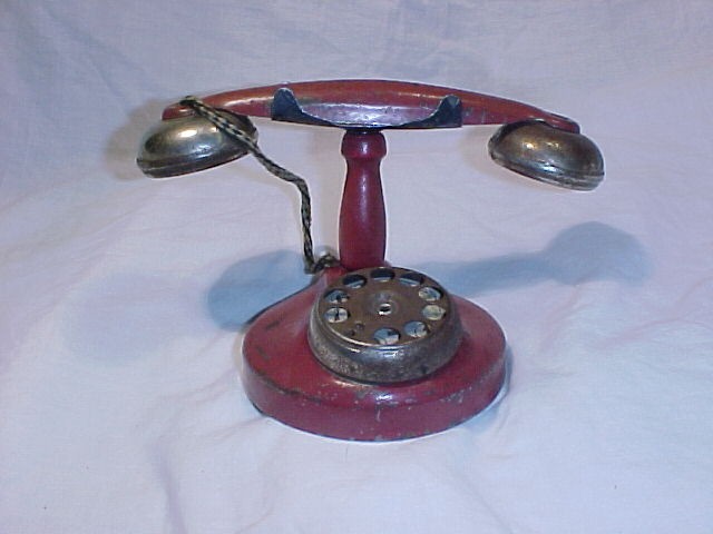 Red Tin Toy Phone