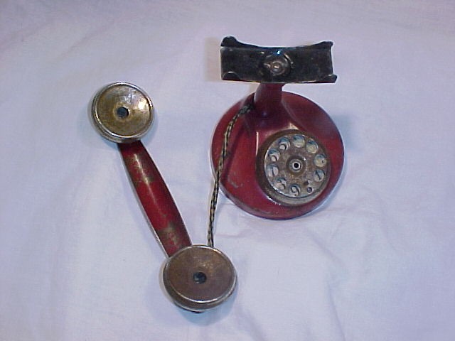 Red Tin Toy Phone
