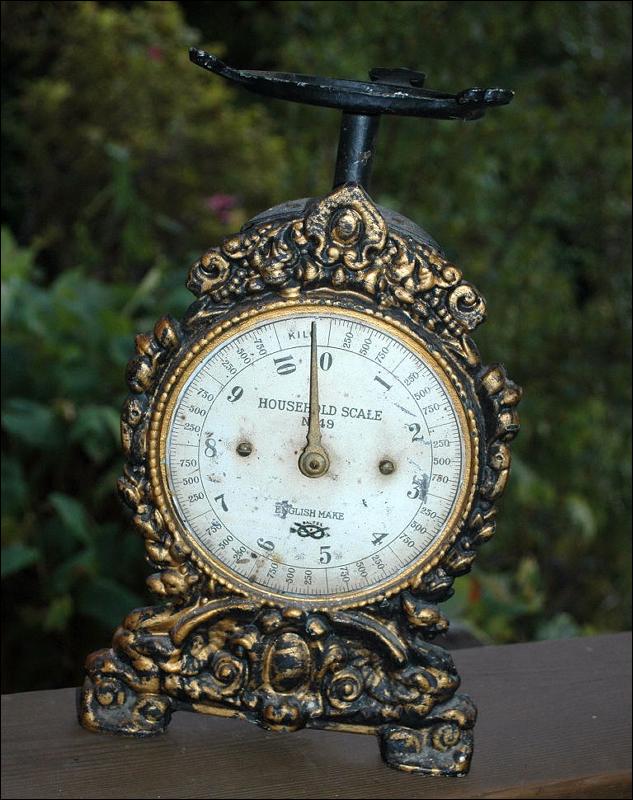 Victoiran Ornate Cast Iron Household Scale No. 49 Salter British Made 20 lbs.