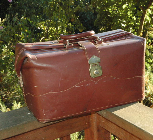 Vintage Leather Brief Case or Travel Bag