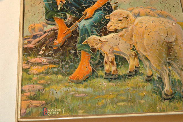 vint Sculputured wood Jigsaw Puzzle Sonny&Sheep