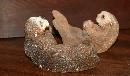 2 Otters Stone Critter Sculpture United Design Corp 1990