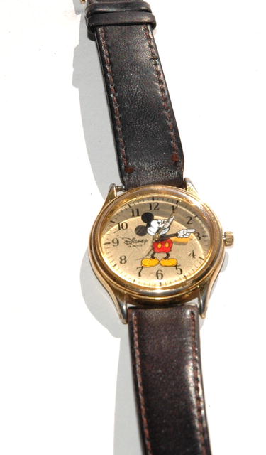 Mickey Mouse Gold Face watch Disney Time Works