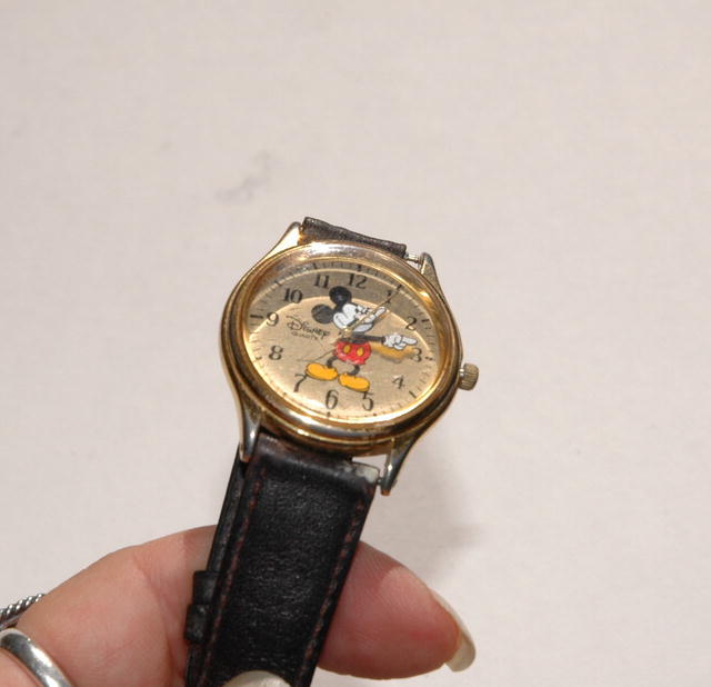 Mickey Mouse Gold Face watch Disney Time Works