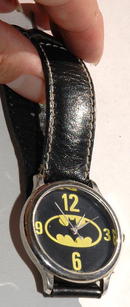 1989 Batman Watch by Fossil Black Yellow Face