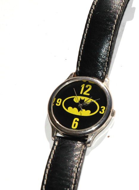1989 Batman Watch by Fossil Black Yellow Face