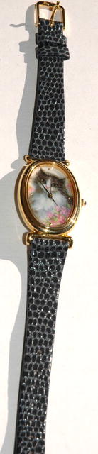 Lovely Cat & Flowers Watch WR -Avon