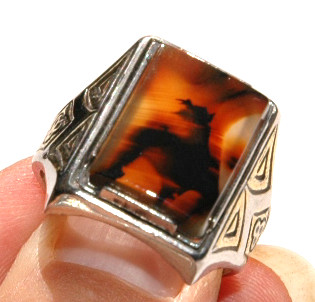 Montana Moss Agate & Sterling Silver Ring