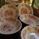 6 Rare Franciscan China Mandarin 6.25 Soup Cereal Bowls