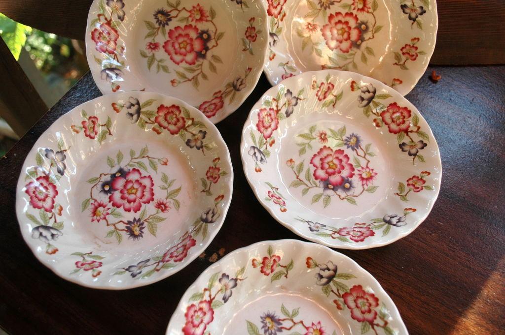 6 Rare Franciscan China Mandarin 6.25 Soup Cereal Bowls