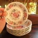 6 Rare Franciscan China Mandarin 6.25 Soup Cereal Bowls