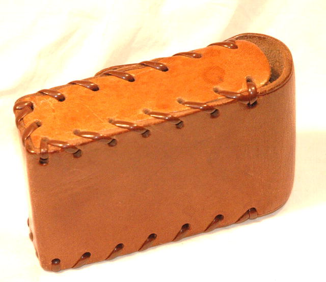 Texas Longhorn Bull Tooled Leather Cigarette Case