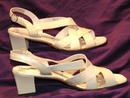 Cream Crinkle Leather Florsheim Strappy Pumps *PRICE REDUCTION!*