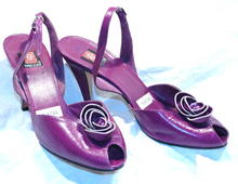 Purple Leather Rose Anne Klein Pumps slingback *PRICE REDUCTION!*