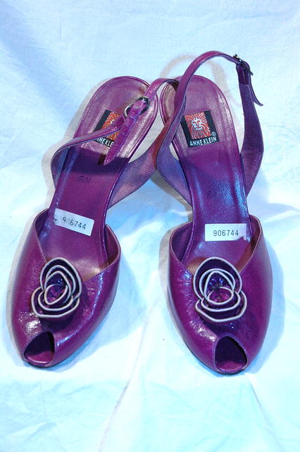 Purple Leather Rose Anne Klein Pumps slingback *PRICE REDUCTION!*
