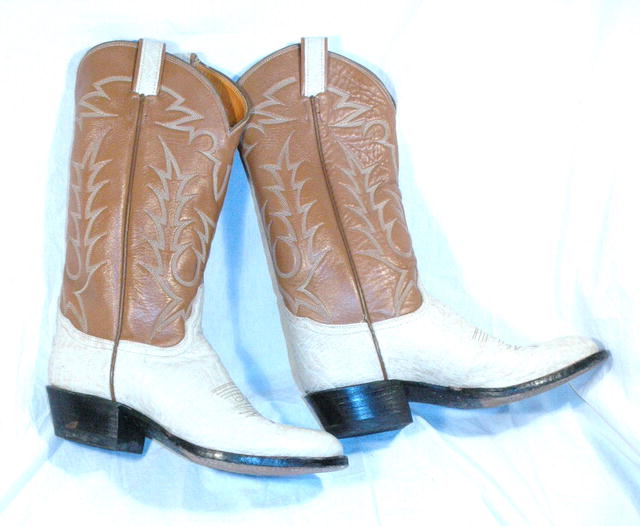 Cream & Peanut Tony Lama Boots 7 B