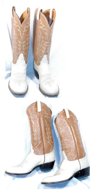 Cream & Peanut Tony Lama Boots 7 B