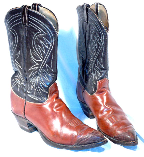 Vintage 3-tone Lizard Tips Tony Lama Boots 13 ** PRICE REDUCED**!!