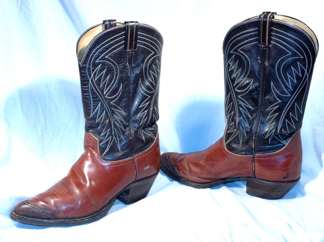 Vintage 3-tone Lizard Tips Tony Lama Boots 13 ** PRICE REDUCED**!!