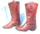 Frye Boots sz 8 Dark Caramel Western Fancy Stitch