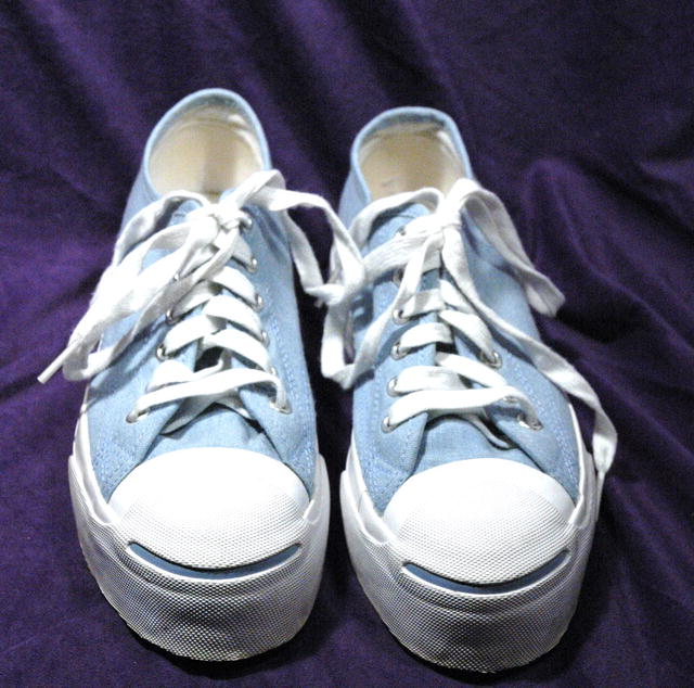 Ladies Powder Blue Converse Jack Purcell Shoes Sneakers sz 6.5