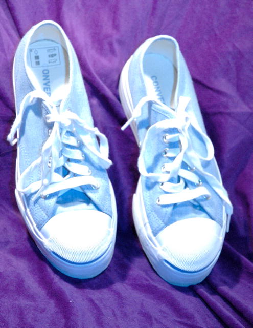 Ladies Powder Blue Converse Jack Purcell Shoes Sneakers sz 6.5