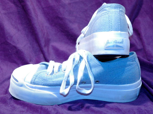 Ladies Powder Blue Converse Jack Purcell Shoes Sneakers sz 6.5