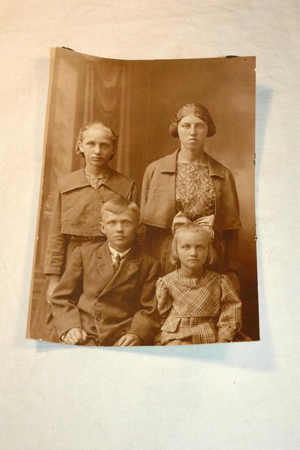 Old Family Photo Card Sepiatone