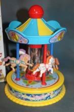 Child's Toy Musical Carousel Wind up Toy / FREE SHIPPING