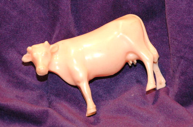 Vintage Plastic Cow Baby Rattle