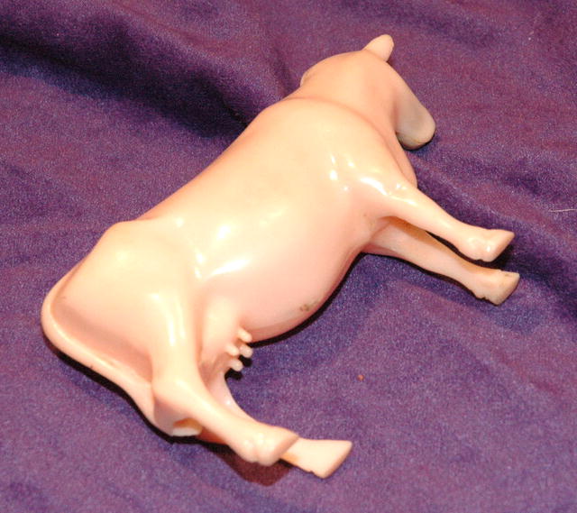 Vintage Plastic Cow Baby Rattle