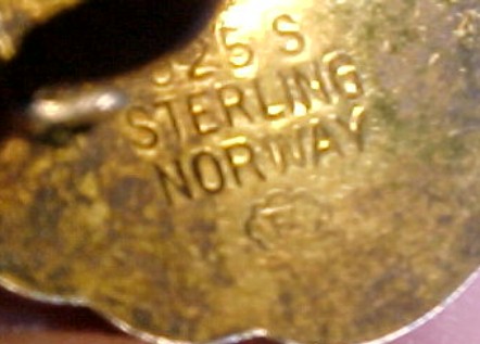 Norway Sterling Guilloche Earrings ELVIK 1950's