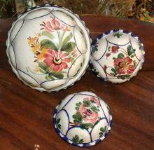 Bassano Italy Hand Painted Ceramic Kitchen Molds Set of 3 Ceramiche ABC