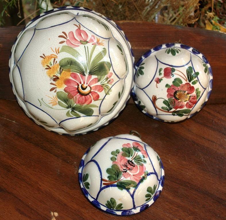 Bassano Italy Hand Painted Ceramic Kitchen Molds Set of 3 Ceramiche ABC
