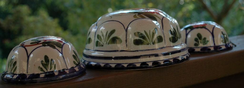 Bassano Italy Hand Painted Ceramic Kitchen Molds Set of 3 Ceramiche ABC