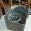 Galvanized Mop Bucket with Sponge Strainer, Antique ,