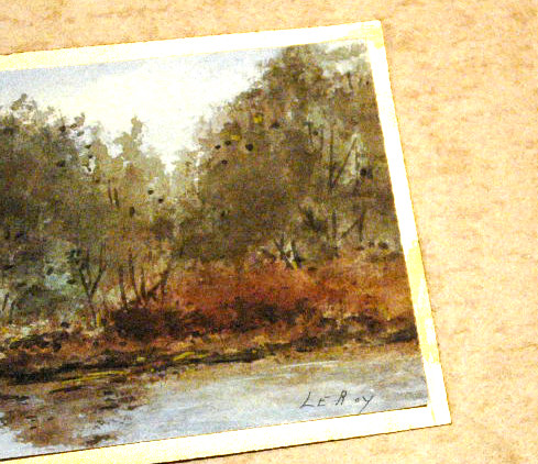 Country Scene Water color by Leroy