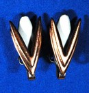 Matisse Copper Enamel Earrings Classic Moderne
