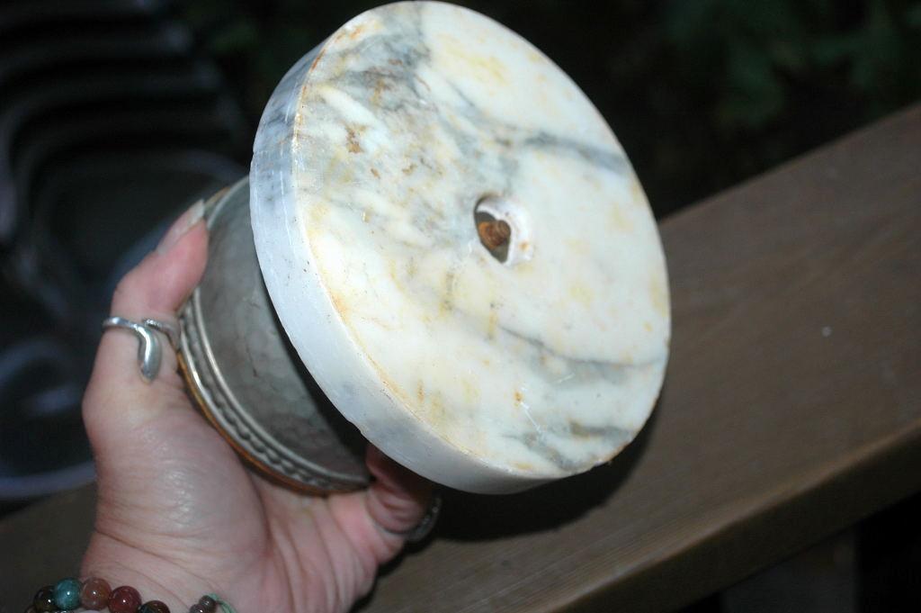 Hammered Aluminum Spool Holder, Line Cutter
