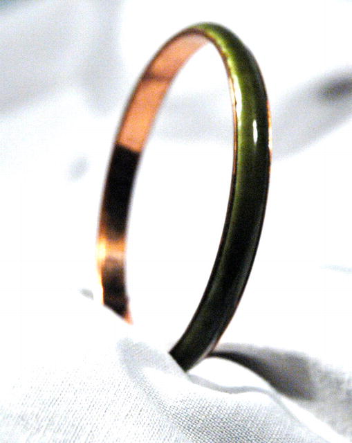 Matisse Renoir Olive Green Enamel on Copper