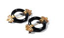 2 Art Deco Black Bakelite & Brass Scatter Pins