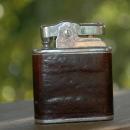 Vintage Delux Lighter with Brown Leather