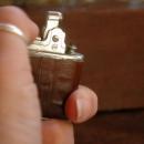 Vintage Delux Lighter with Brown Leather