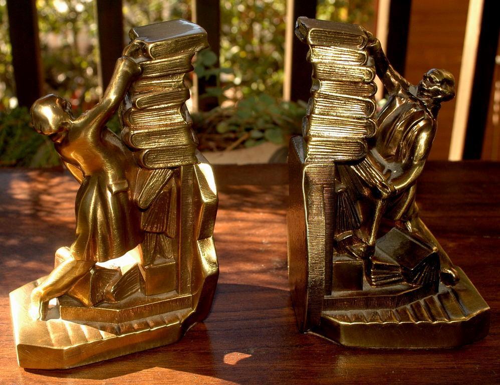 Struggling Librarian Bookends Made in the USA by PM Craftsman