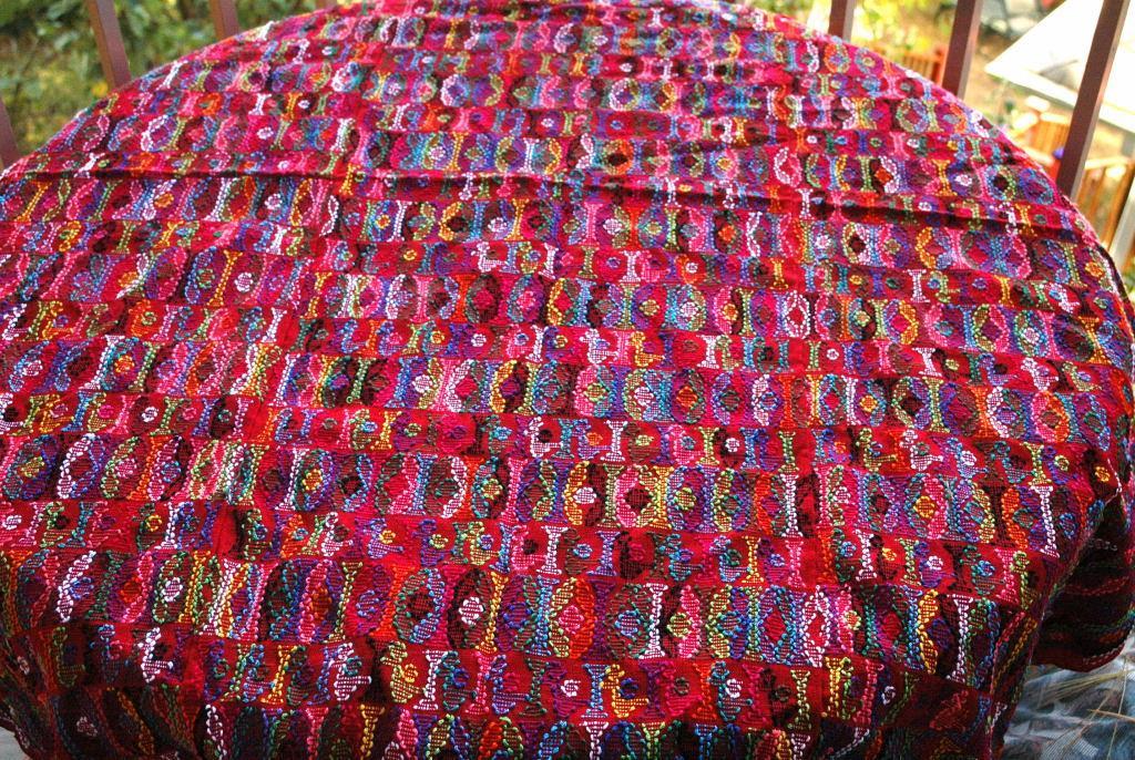 Guatemala Mayan Tzute Carrying Cloth or Table Cloth from the Alta Verapaz Region.