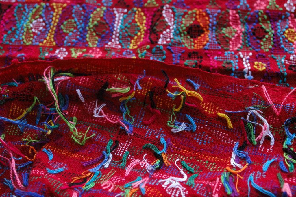 Guatemala Mayan Tzute Carrying Cloth or Table Cloth from the Alta Verapaz Region.