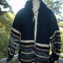 Momostenango Guatemala Wool Hooded Parka, Coat Jacket XL