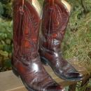 TEXAS IMPERIAL TEXAS BOOT COMPANY FANCY STITCHED MEN'S COWBOY BOOTS SIZE 10 1/2 D