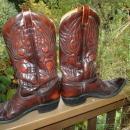 TEXAS IMPERIAL TEXAS BOOT COMPANY FANCY STITCHED MEN'S COWBOY BOOTS SIZE 10 1/2 D